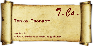 Tanka Csongor névjegykártya